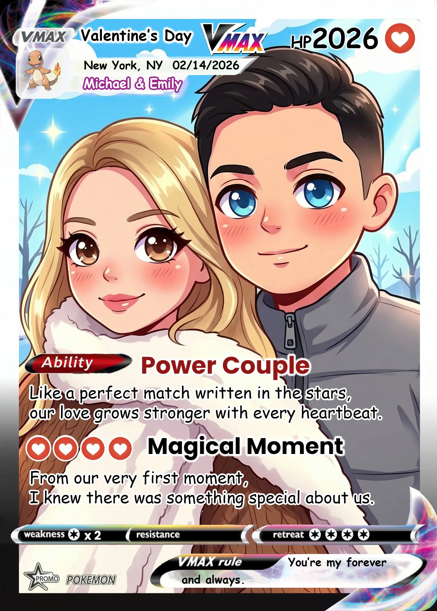 Custom Couple Pokémon Card